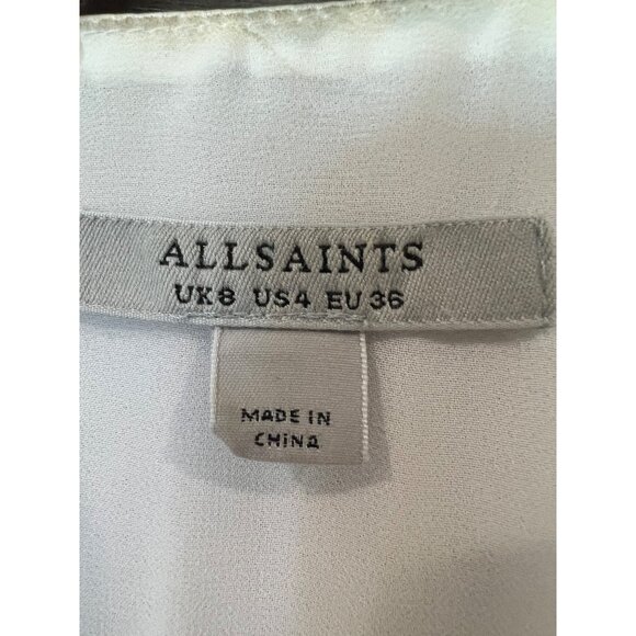 NWOT ALLSAINTS Demi Marama yellow mini Dress SIZE 4 - Picture 5 of 9